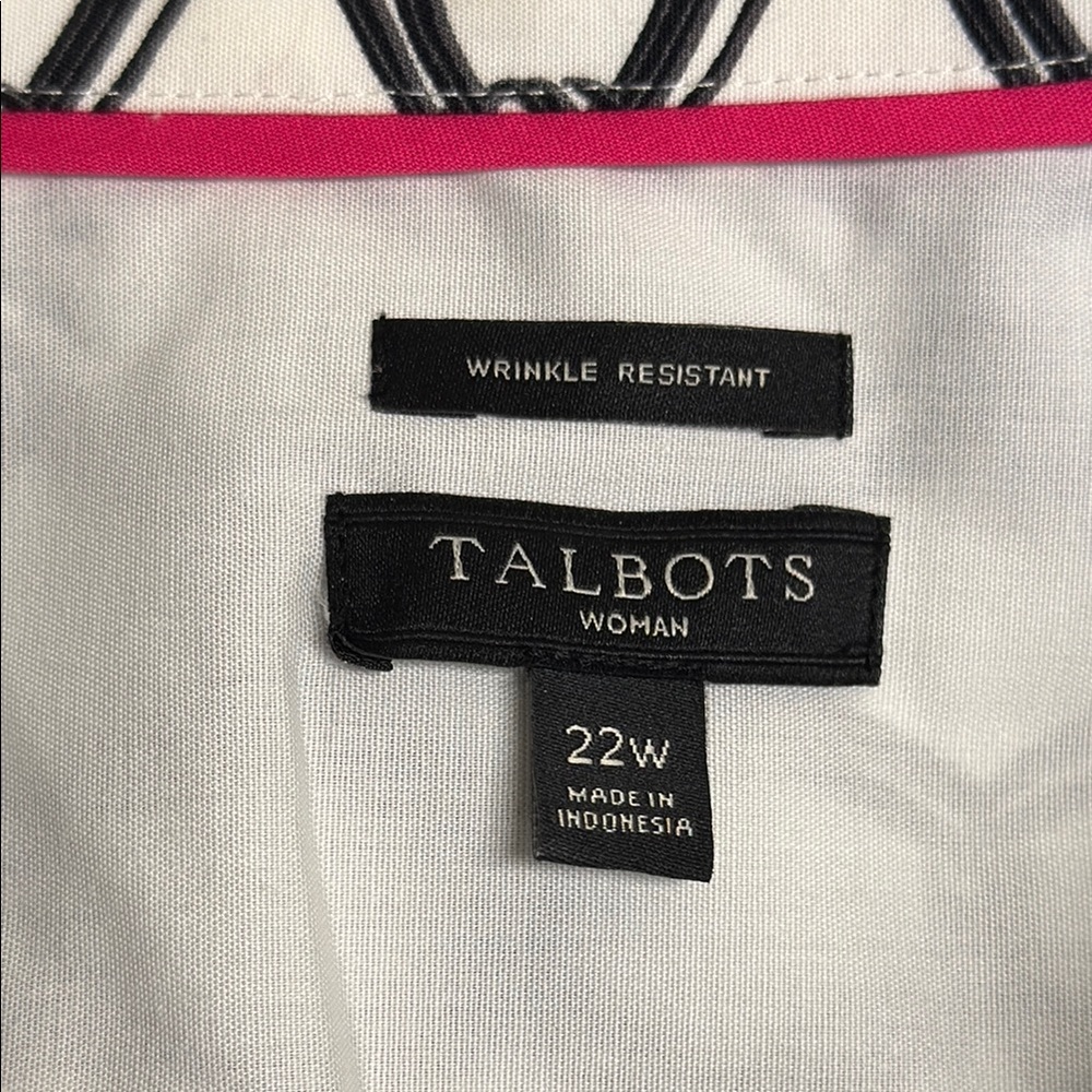 Talbots Chic Chain Pattern Button-Up Shirt - image 7